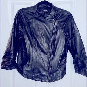 Bebe Black Leather Motorcycle Jacket